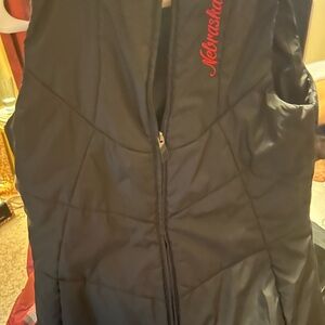 Nebraska Cornhuskers adidas Black Vest with Red Embroidery